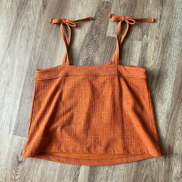 🛑 SOLD 🛑 EUC MADEWELL Crosshatch Tie Strap Tank top - Picture 3 of 4